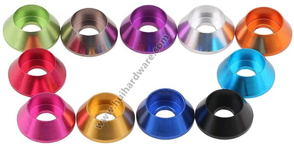 Precision Hardware Parts Customize Anodized Aluminum Cup Washers