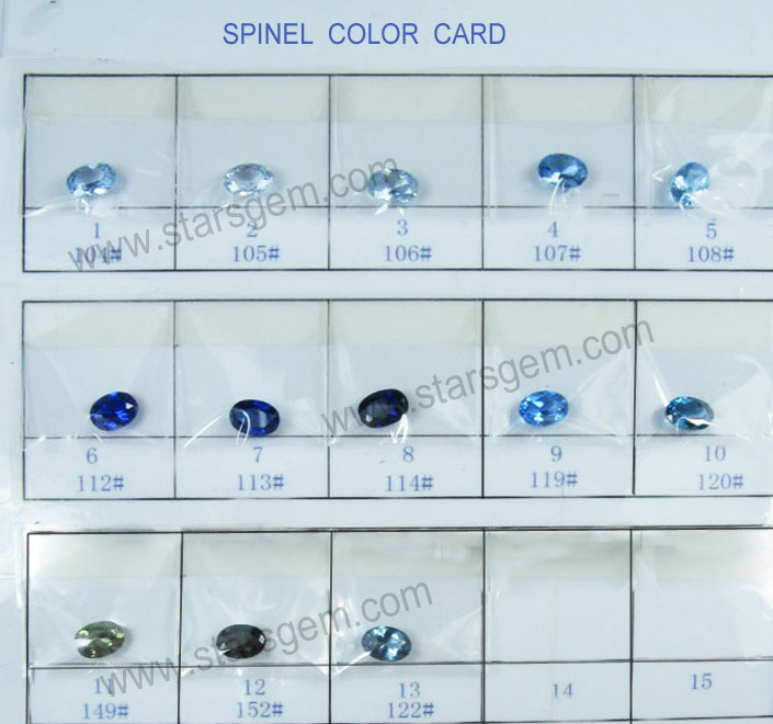 Round Blue Loose Gemstone Spinel Synthetic Spinel