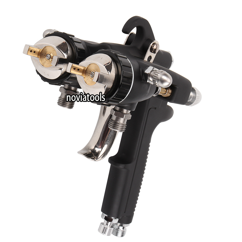 Double Nozzle/Dual Head/Two Components/Silver/ Chrome Spray Gun PT-30