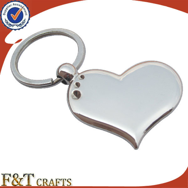 High Quality New Design Souvenir Felt Heart Shape Bell Keychain (FTKC1878A)