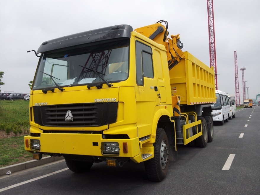 HOWO 6X4 Dump Truck with Truck Mounted Crane