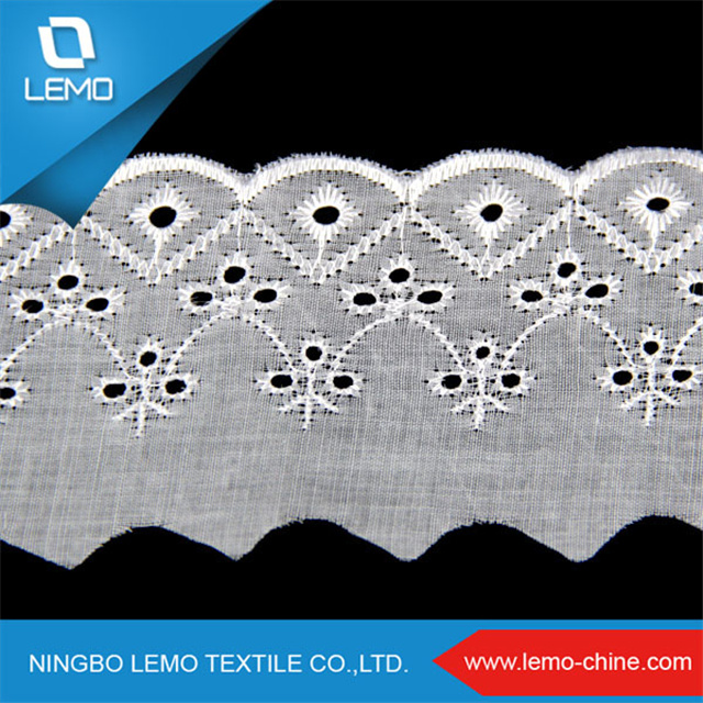 High Quality Embroidery Polyester Cotton Tc Lace Trim