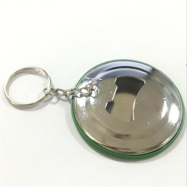 Stainless Iron Round Shape Keychain Bottle Opener