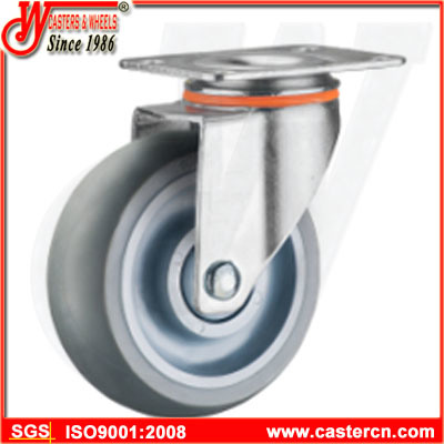 Medium Duty Gray TPR Swivel Wheel Caster