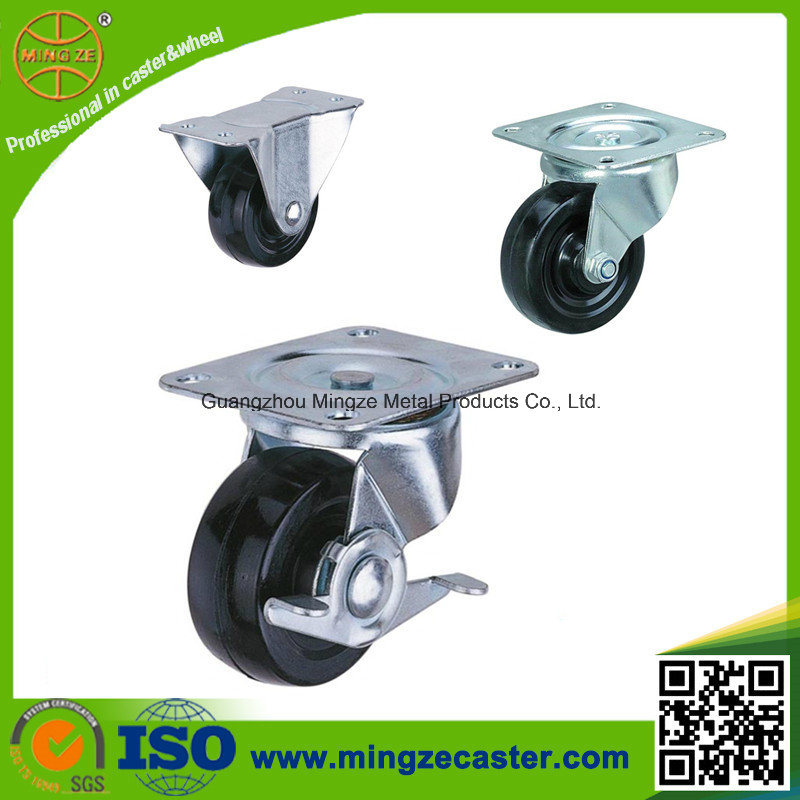 Low Profile Hard Rubber Caster