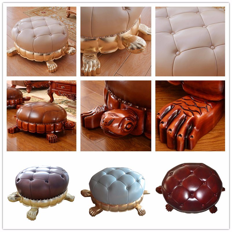 Classic Leather Ottoman for Home Furniture (83)