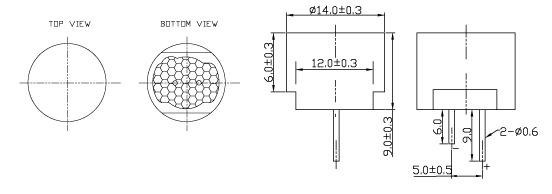 40kHz Long Distance Ultrasonic Level Sensor 14 * 9mm