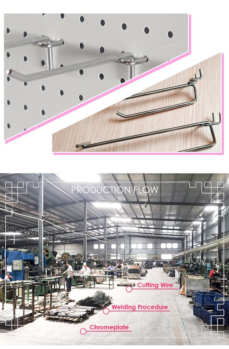 Wholesale Metal Wire Hanging Display Pegboard Hooks