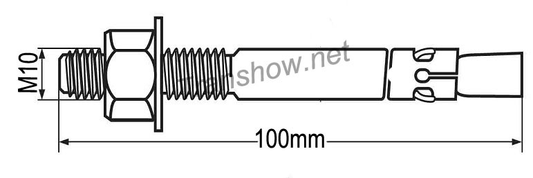 M10*100 Stainless Steel Wedge Anchor