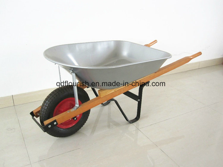 Zinc Plated Galvanized Wheelbarrow Wh5401 Wood Handle Wheel Barrow