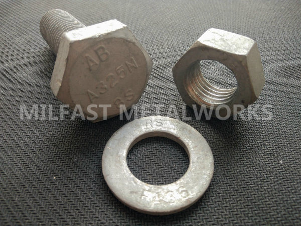 ASTM A325m 8s Structural Bolt with A563m 10s Heavy Hexagonal Nut Hot DIP Galvanized