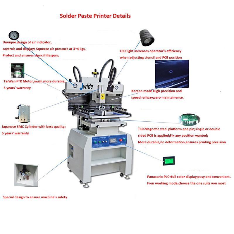 LED Semi Automatic SMT Screen Printer Machine