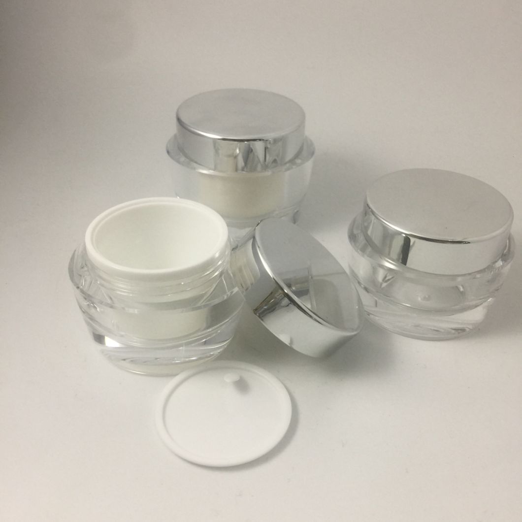 Acrylic Oval Round Cream Jar for Skin Care Product