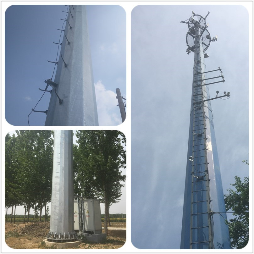 Telecommunication Steel Monopole Antenna Tower