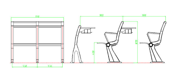 China University Student Lecture Hall Middle School Public Classroom Furniture