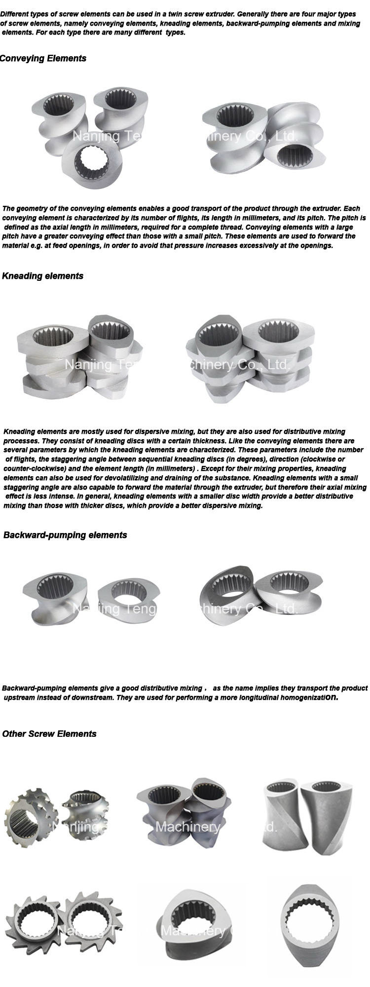 Screw and Barrel for Plastic Extruder