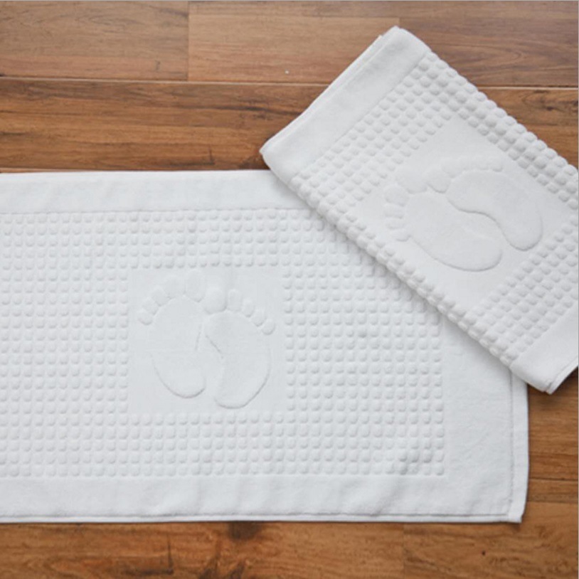 100% Cotton Embossed Hotel Floor Towel Bath Mat