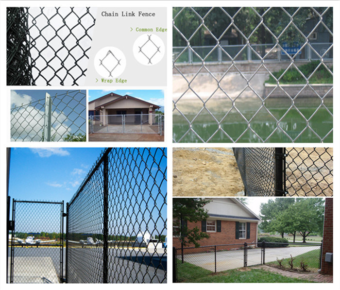 PVC Coated Galvanized Cheap Garden Wire Mesh Chain Link Fence