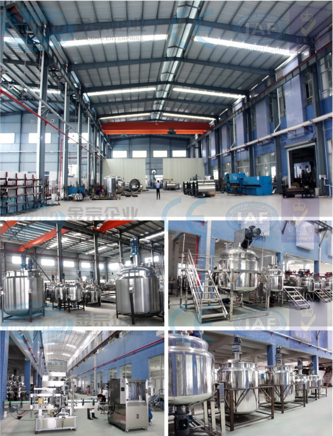 PLC Control Electric Heating Cream Ointment Skin Care Products Cosmetic Manufacturing Machinery Emulsion Making Equipment, Cosmetic Mixing Machine