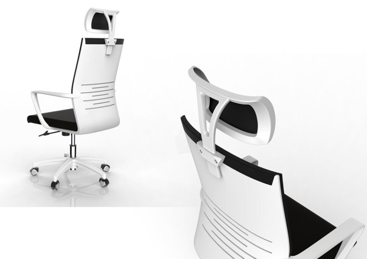 White Color Plastic Office Chair for Office Space Seating