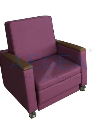 AG-AC012 PU Cover Ward Room Accompany Sofa Hospital Recliner Chair Bed