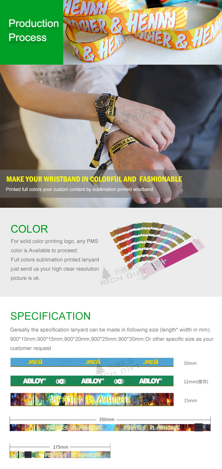 Free Sample Cheap Customized Elastic Nylon Fabric Woven Cloth Wrist Band for Events