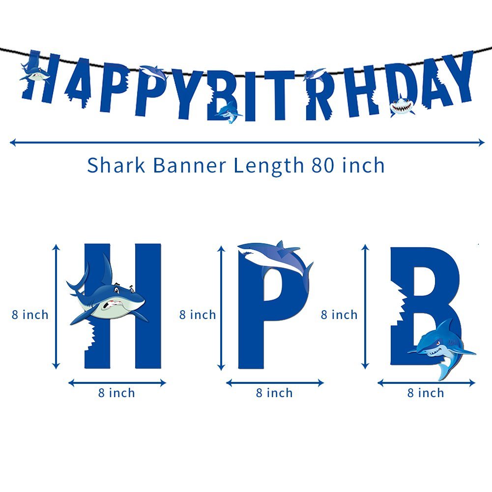 Umiss Shark Birthday Party Supplies Baby Shower Decorations Plates Cups Tablecloth Paper Straws