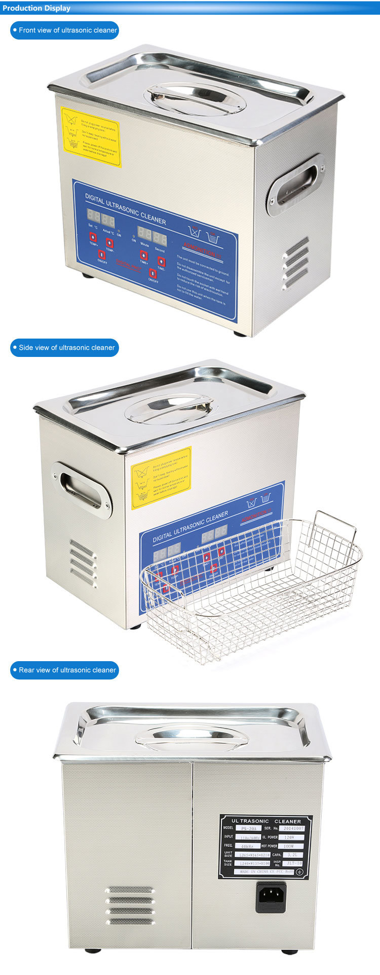 Jps30A 6L Dental Ultrasonic Cleaner