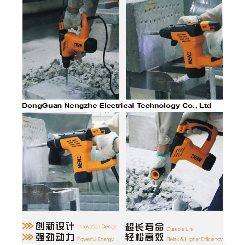 Rotary Electric Hammer with Dust Extraction Developed for Drilling (NZ30-01)