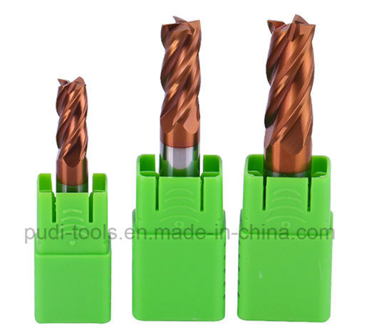 4 Flutes HRC<58 Carbide Milling Cutter with Tisin Coated