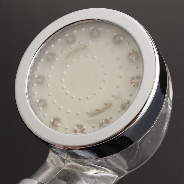 Water Saving LED Light Showerhead Anion SPA Hand Held Bathroom Shower Head Filter Nozzle