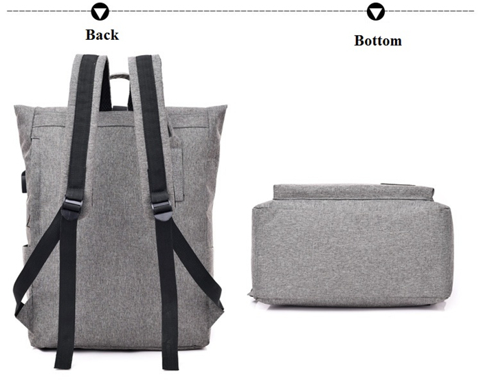 High Quality Grey Computer Backpack Bag Laptop Backpack Shoulder School Backpack Bag Low Price Wholesale