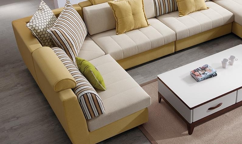 Modern Sectional Fabric Sofa Set for Home Livingroom Furniture (HCF608)