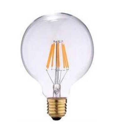 Energy Saving G95 Glass E27 4W LED Filament Bulb Light