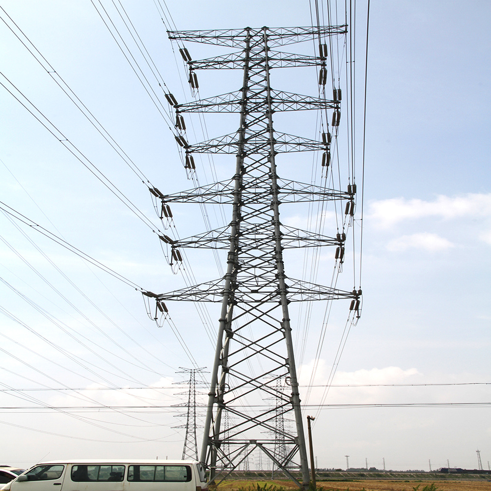 Top Grade Mixture of Angle and Tube Steel Electrictransmission Tower
