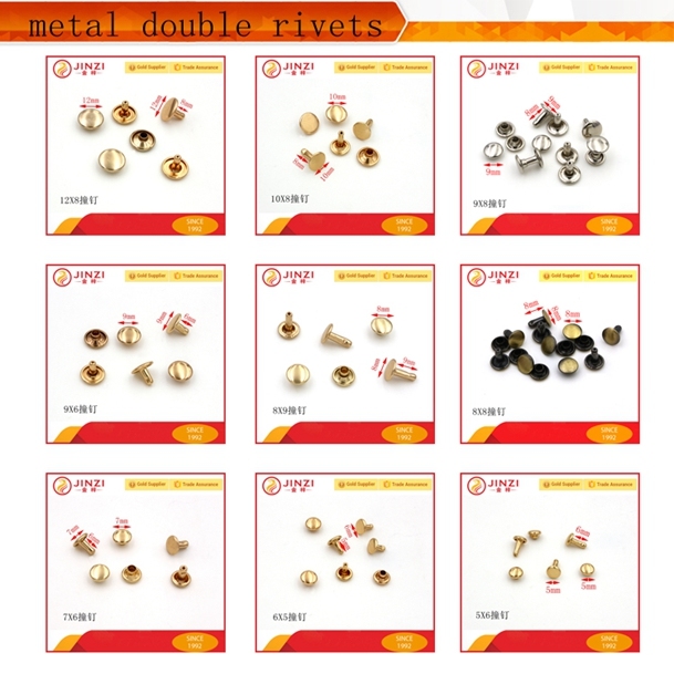 Bag Accessories Rivet Series Metal Double Cap Rivets