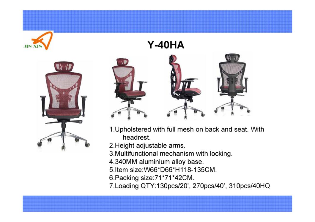 Full Mesh High Back Aluminum Base Ergonomic Office Chair