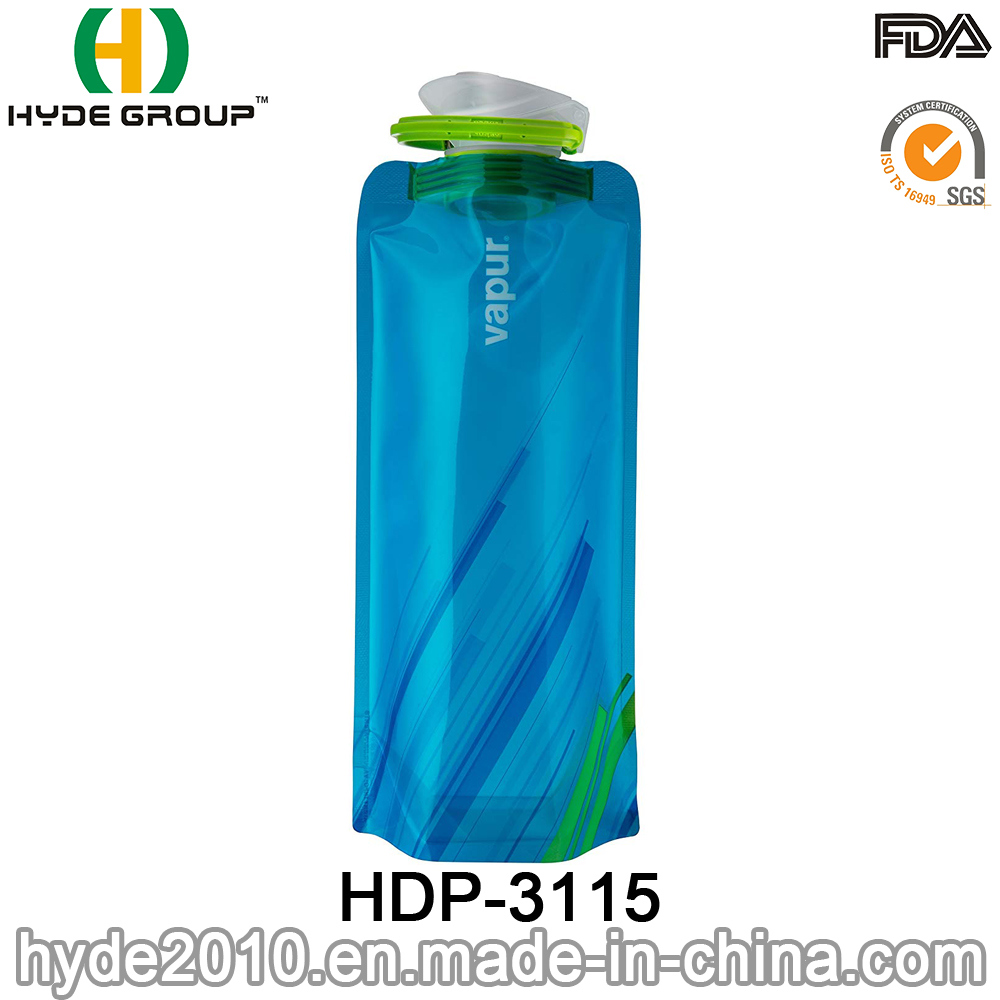 700ml Reusable Plastic Foldable Sport Water Bottle with FDA Approval (HDP-3115)