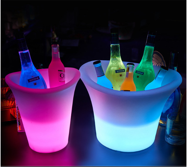 Acrylic Plastic Beer Ice Bucket with LED Light