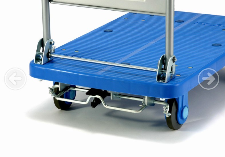 High-Performance Resin Platform Trolley with Folding Rail