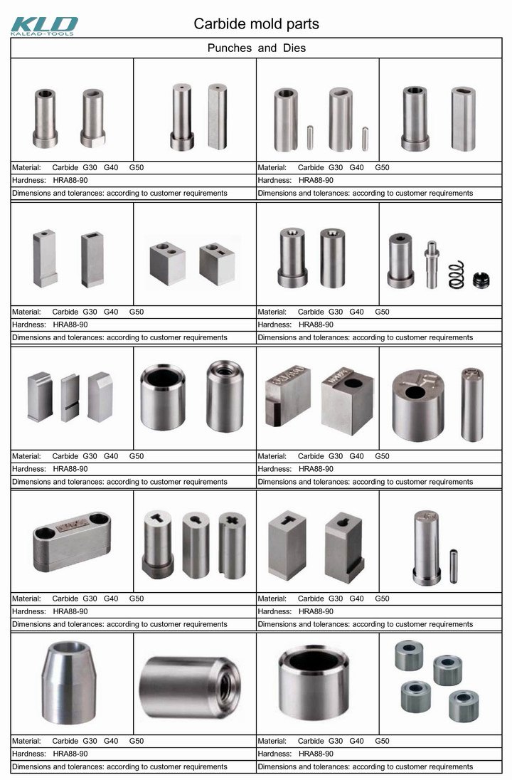 Steel Mould Parts and Carbide Mould Parts Used for Plastic Mould Parts / Auto Mould Parts/ Machine Parts