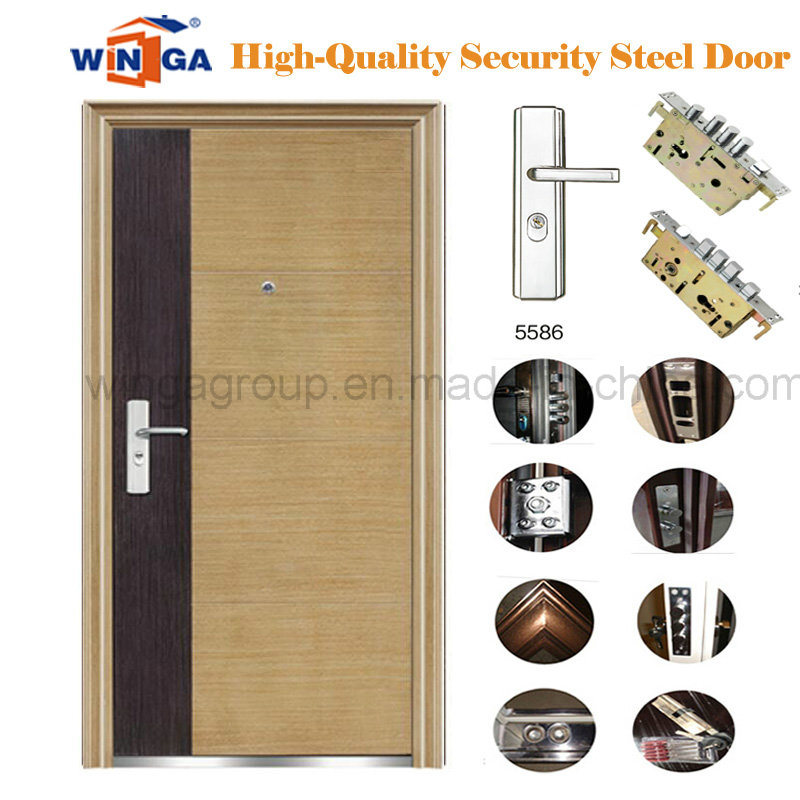 Window Shool Using Iron Exterior Metal Security Steel Door (W-S-114)