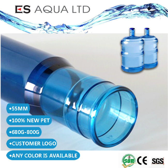 55mm 18.9 19L 20 Liter 5 Gallon Water Pet Plastic Bottle Preform Price Manufacturers in China