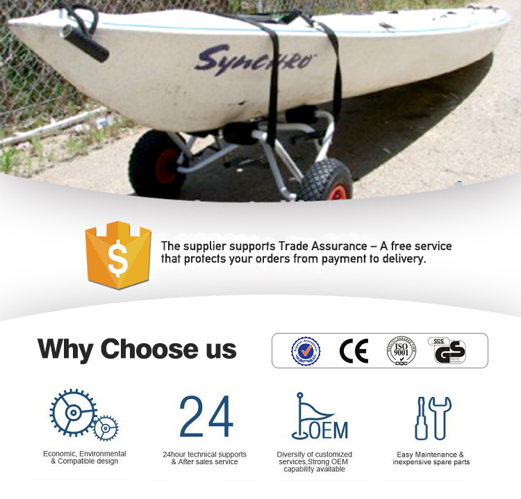 New Products Aluminum Kayak Canoe Trolley