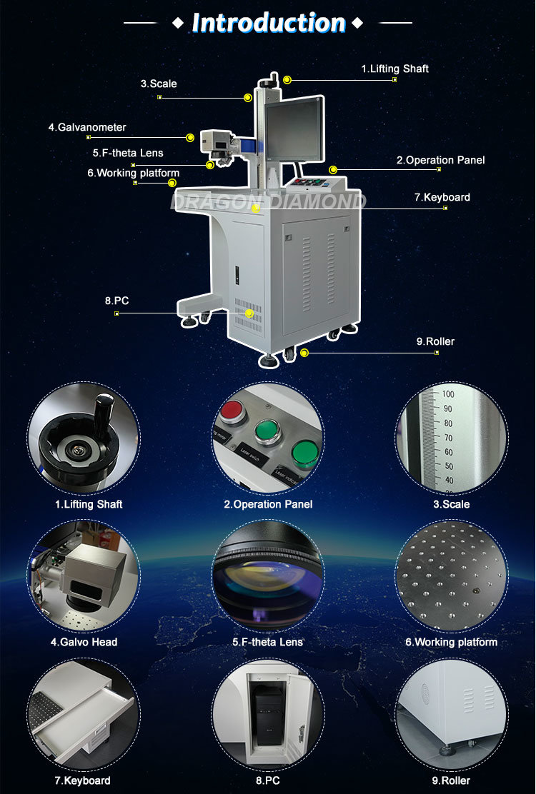 Metal Fiber Laser Marking CNC Machines Manufacturer Ipg/Raycus Laser Markers 20W 30W 50W