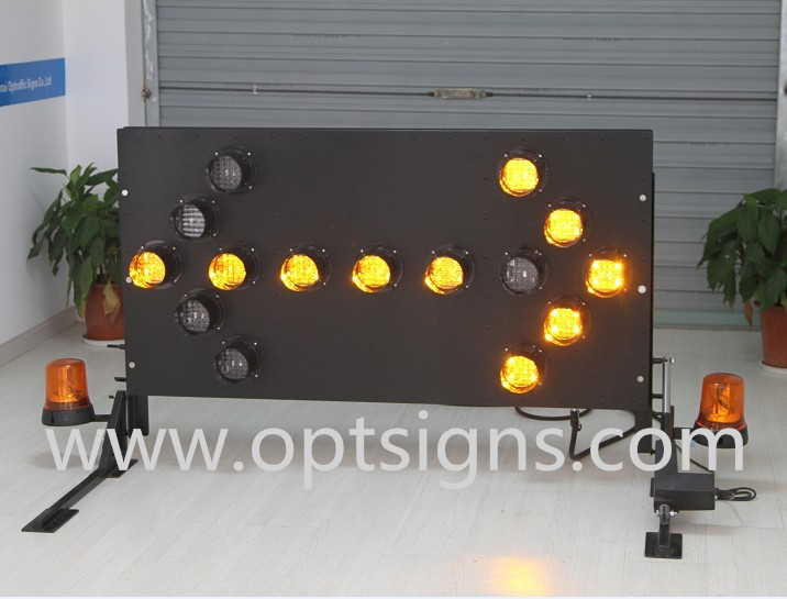 Optraffic Work Zone Safety LED Warning Lamps Traffic Signal Arrow Mobile Arrow Board Lights
