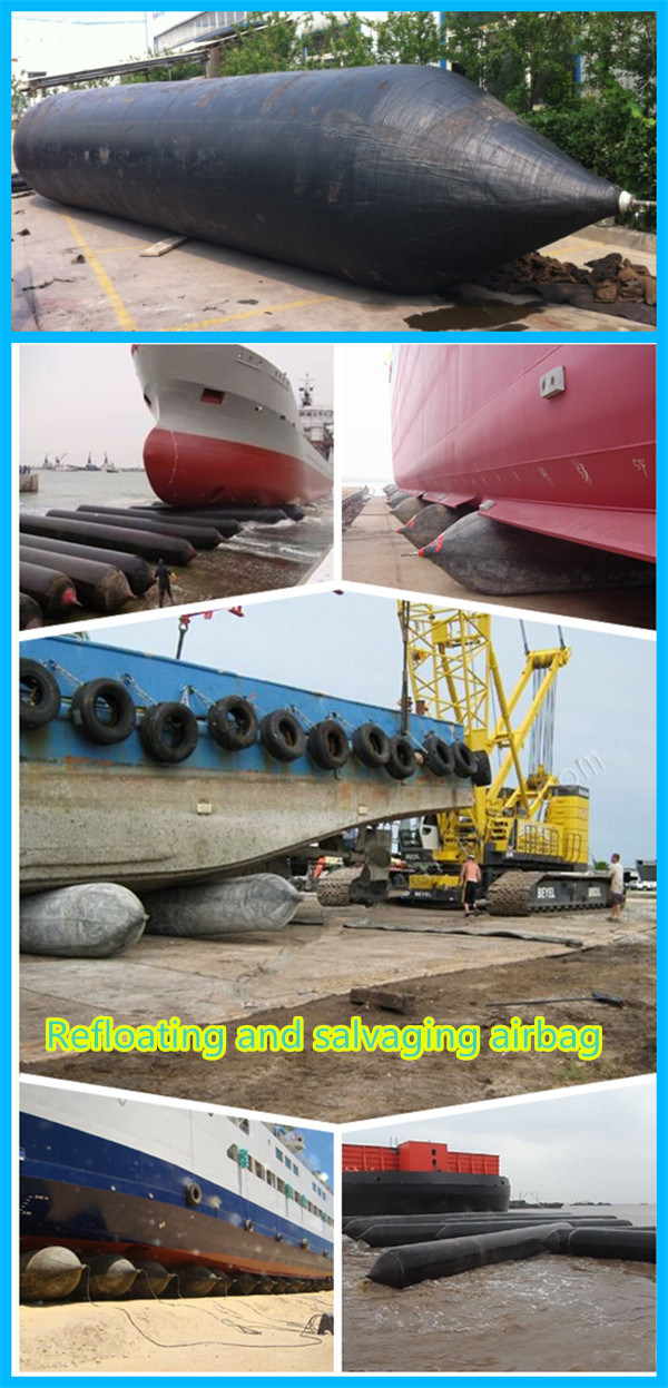 High Quality 0.6m-1.5m Floating Inflatsble Rubber Ship Airbags