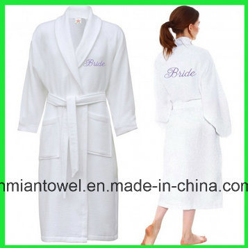Turkish Cotton Waffle Weave Lightweight Kimono SPA Bathrobe for Women