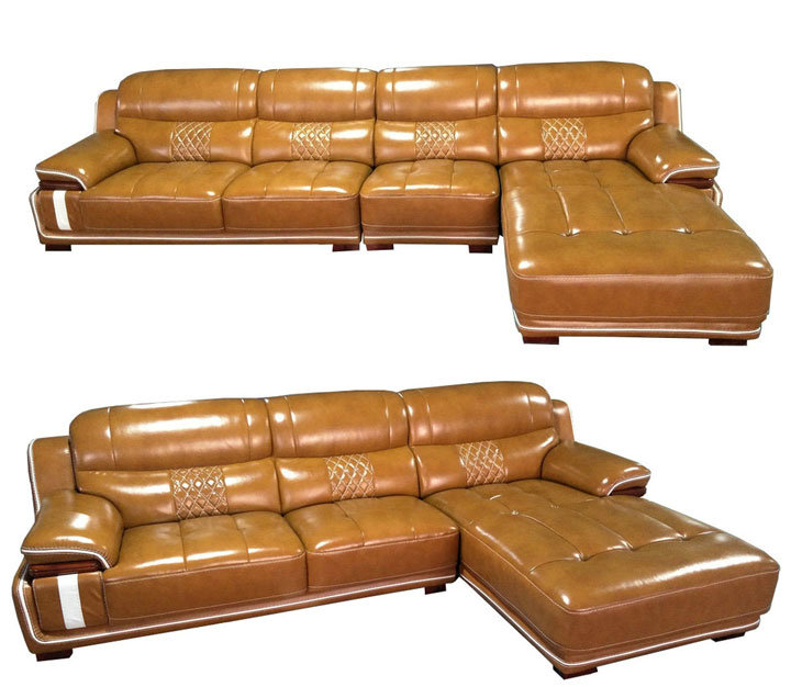 Best Quality L Shape Hotel Lobby Furniture Leather Sofa (A15-2)