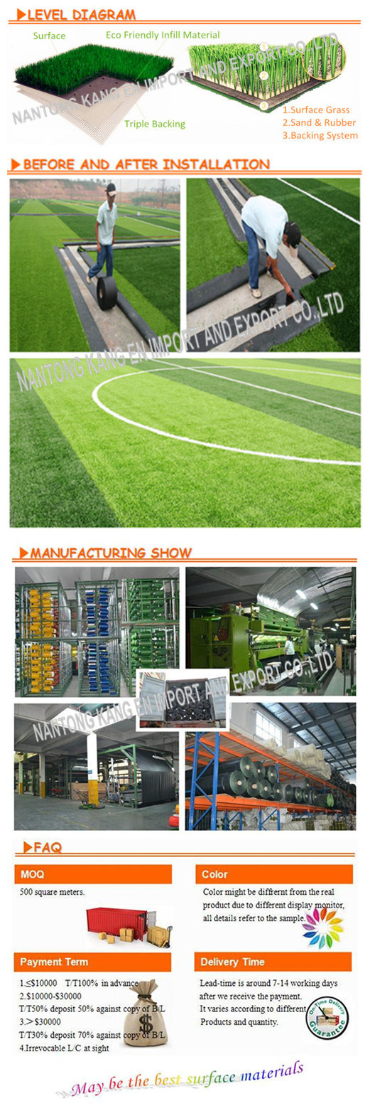 Synthetic Grass/Artificial Turf Meet for Football Court (JDS-50)
